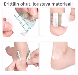 Läpipainolaastarit, ohuet, läpinäkyvät 6kpl