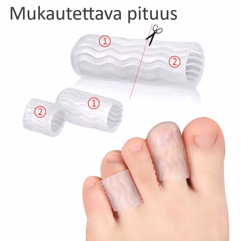 Varpaiden suojus, varpaiden suojus läpinäkyvä 2kpl