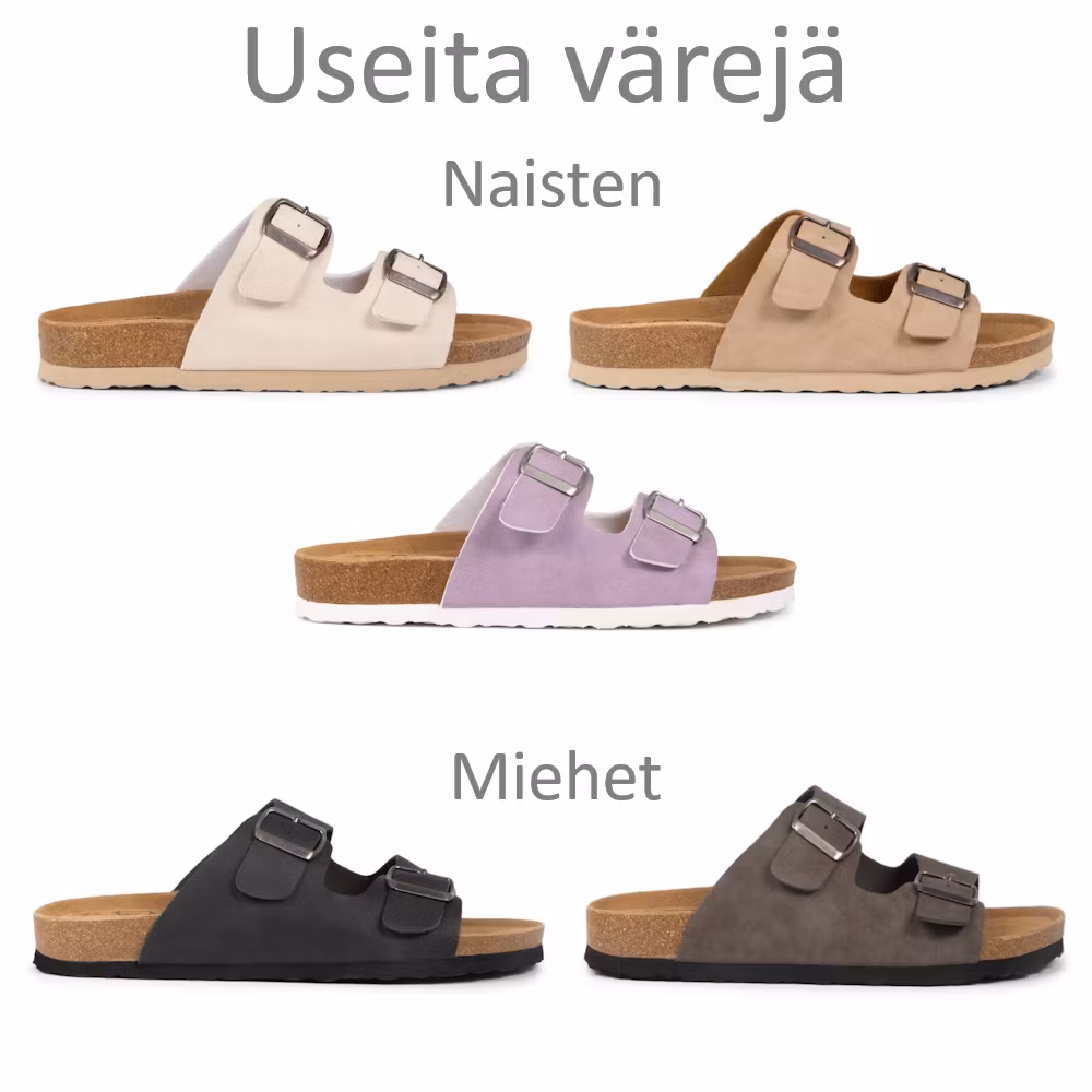 Biosandaalit nainen jalkarikas korkkipohja, BEIGE
