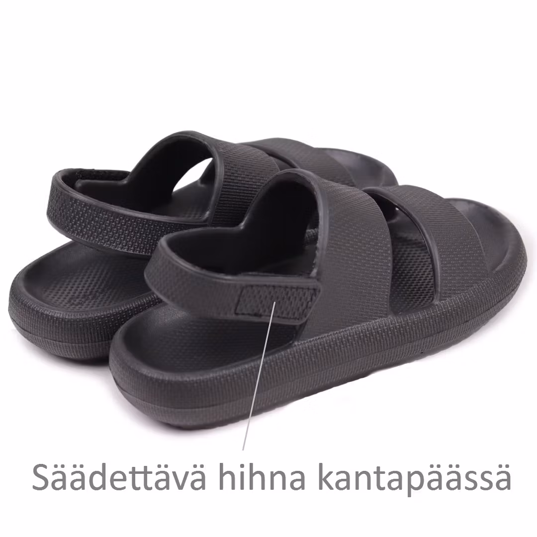Pehmeät sandaalit LAPSET, MUSTA