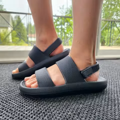 Pehmeät sandaalit LAPSET, MUSTA