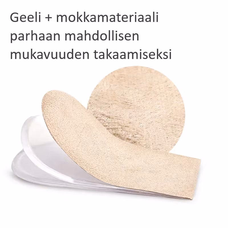 Kantakorotus, kantapääkoroke lisäkorkeutta varten – 4 tasoa, enintään 2,5 cm