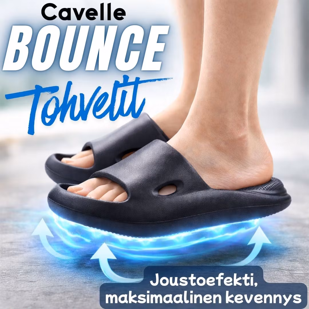 Bounce tohvelit MUSTA, joustavat ja kuormitusta keventävät