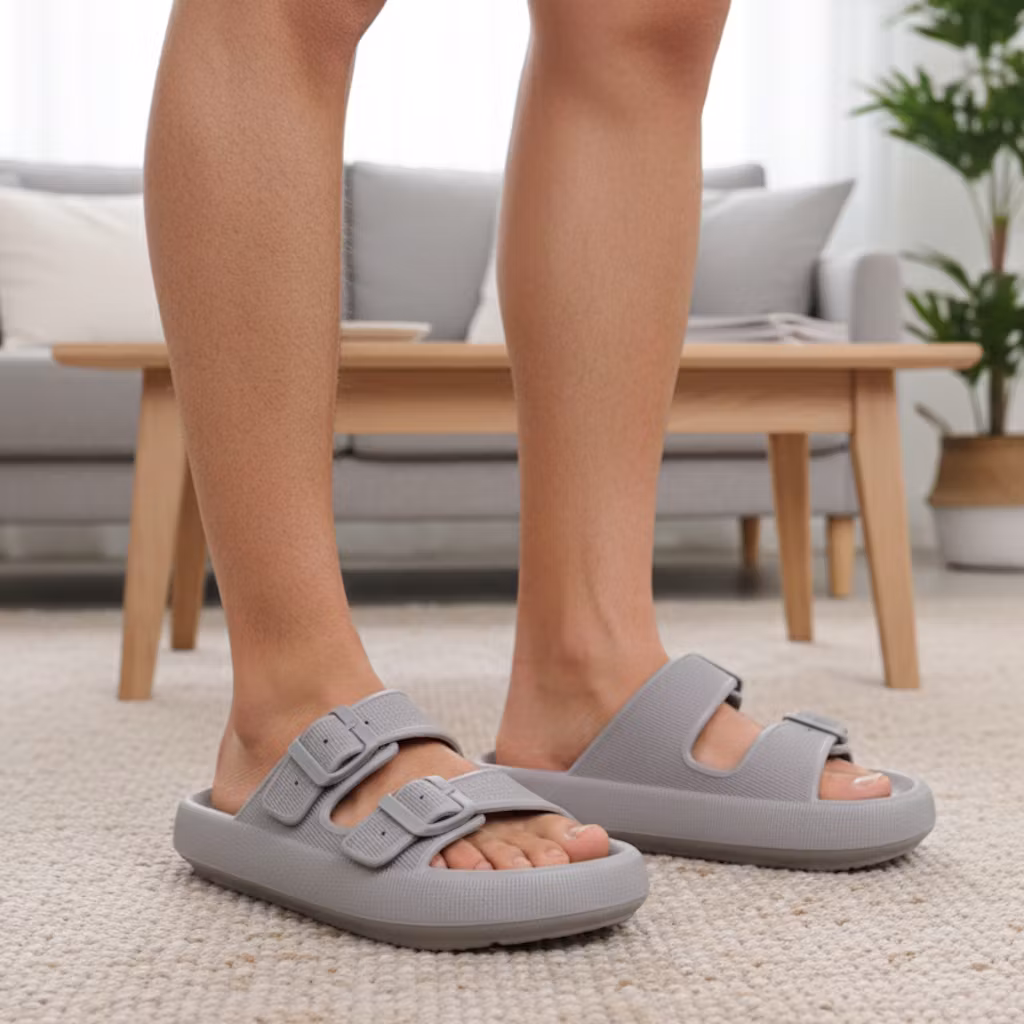 Cavelle Premium säädettävä pehmeä tossut HARMAA – pehmeä & iskuja vaimentava