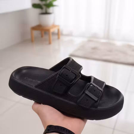 Premium säädettävä pehmeä tossut MUSTA – pehmeä & iskuja vaimentava