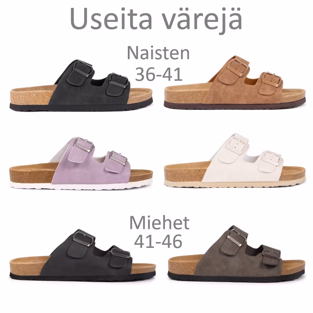 Biosandaalit herra jalkarikas korkkipohja, HARMAA