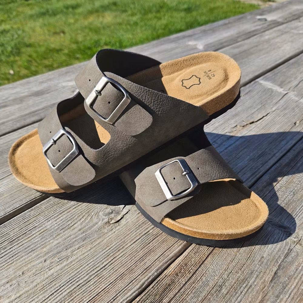 Biosandaalit herra jalkarikas korkkipohja, HARMAA