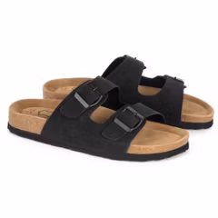 Biosandaalit nainen jalkarikas korkkipohja, MUSTA