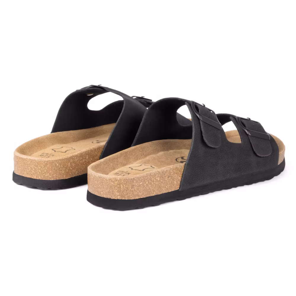 Biosandaalit nainen jalkarikas korkkipohja, MUSTA