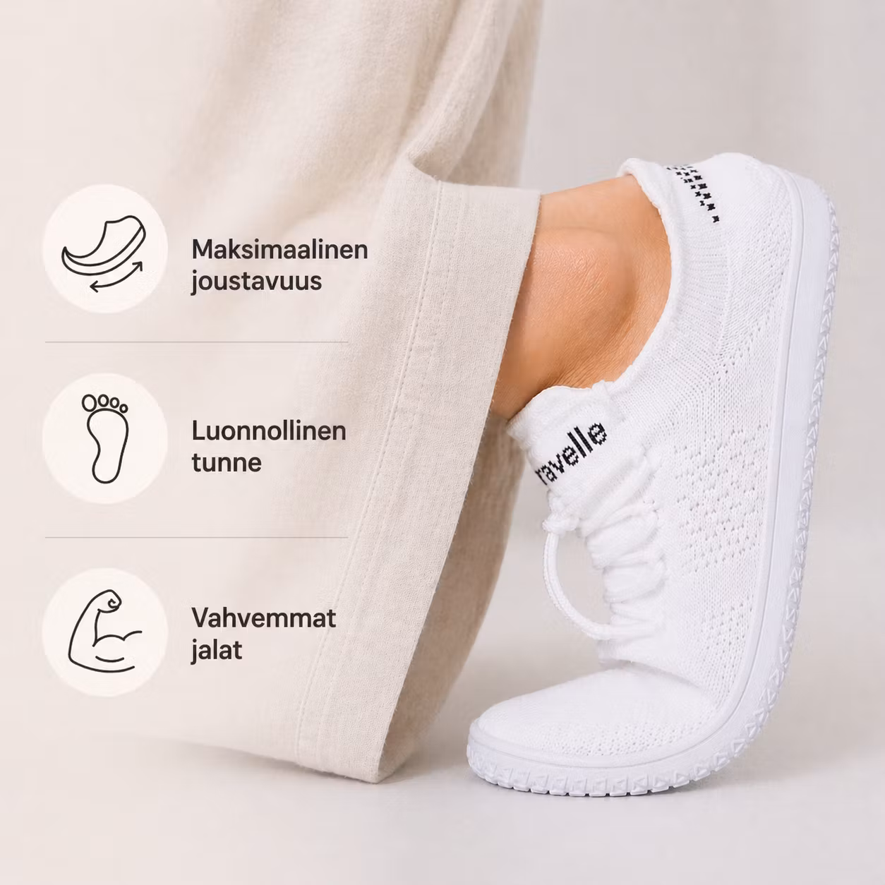Paljasjalkakengät Ventra VALKOINEN