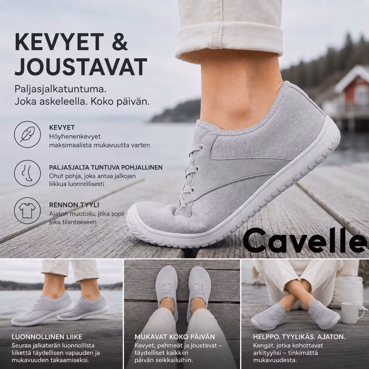 Paljasjalkakengät Casual HARMAA