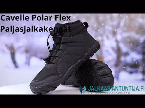 Paljasjalkakengät Polar Flex, vettähylkivät, vuorilliset MUSTA