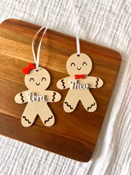 Julgransdekoration - Pepparkaksgubbe med namn