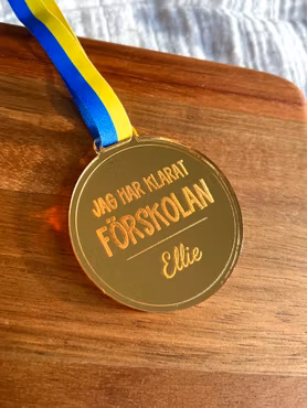Förskolemedalj - Personlig med namn