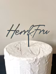 Caketopper - Bröllop Herr & Fru