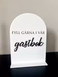 Skylt - Gästbok