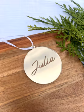 Julgransdekoration - Julgranskula med namn