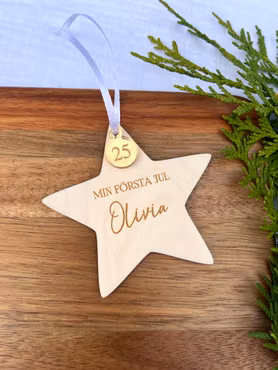 Julgransdekoration - Min första jul stjärna