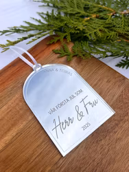 Julgransdekoration - Vår första jul som Herr & Fru