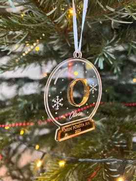 Julgranshänge -  Min första jul Snöglob