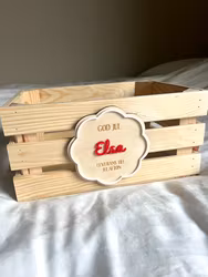 Personlig skylt till julaftonslåda 3D text