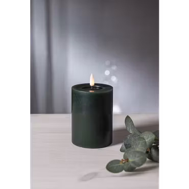 Grön LED Blockljus Flamme Flow 12,5cm