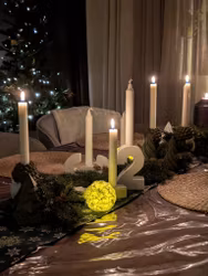 Adventsljusstake siffror