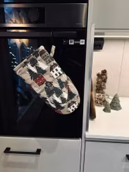 Vimmerby grillvante linne/röd