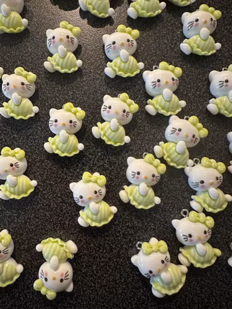 BERLOCK HELLO KITTY STOR GRÖN