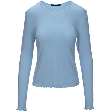 Luxzuz - Pointelle T-Shirt Lysblå