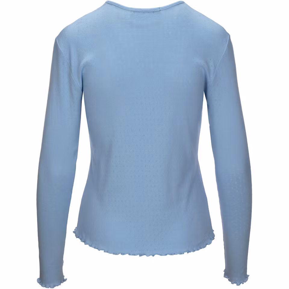 Luxzuz - Pointelle T-Shirt Lysblå