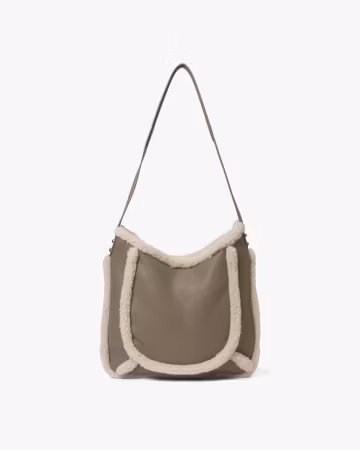 DAY ET - Medium Faux Shearling Crossbody Skulderveske
