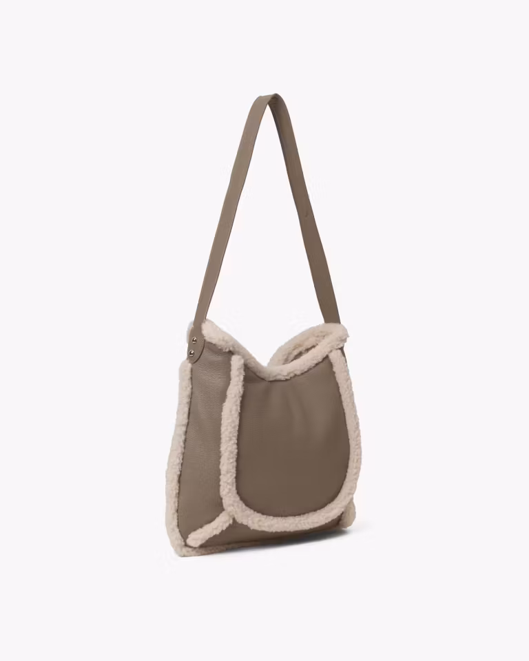 DAY ET - Medium Faux Shearling Crossbody Skulderveske