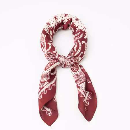 Skjerf Paisley Print Burgunder