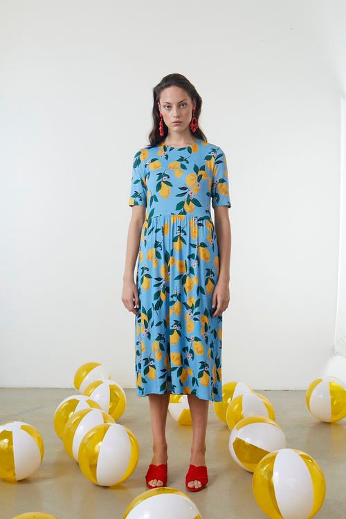 Owl Print Dress - Lemonade