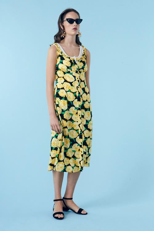 Oriental Print Dress - Flowerhead