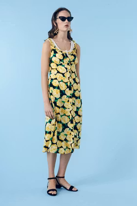 Oriental Print Dress - Flowerhead