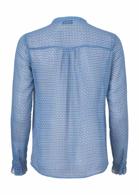 Rachel Print Shirt - Serenity Grid