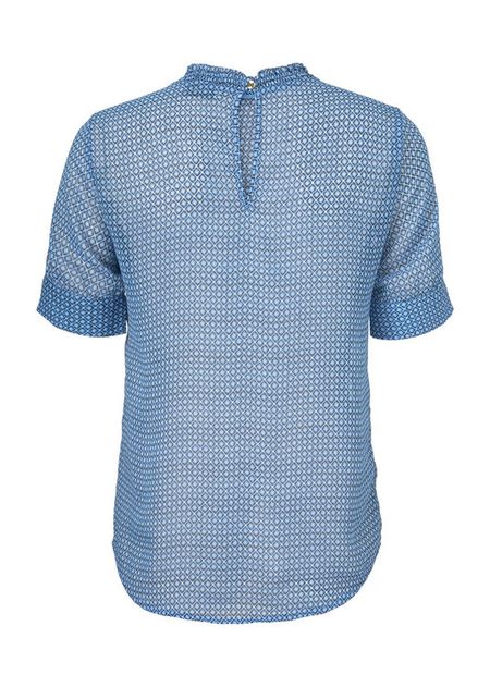 Rachel Print Top - Serenity Grid