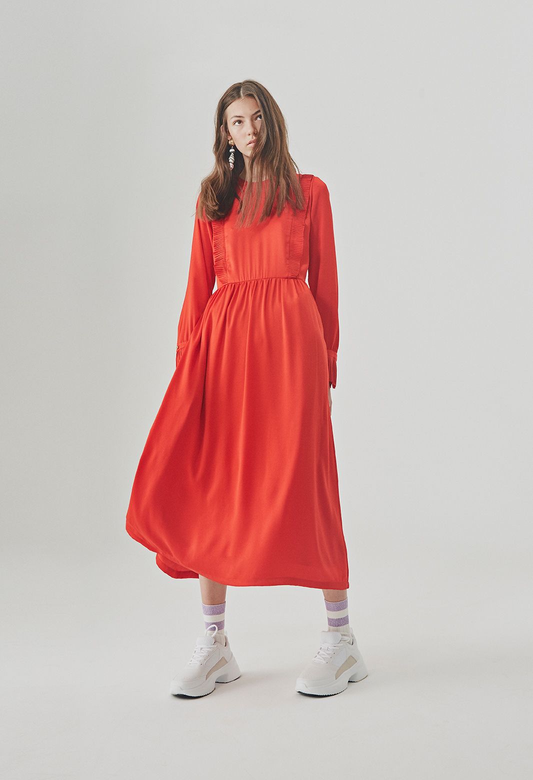 Noelle Dress - Fire Red