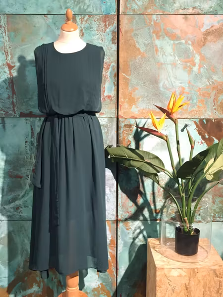 Kate Long Dress - Dark Green