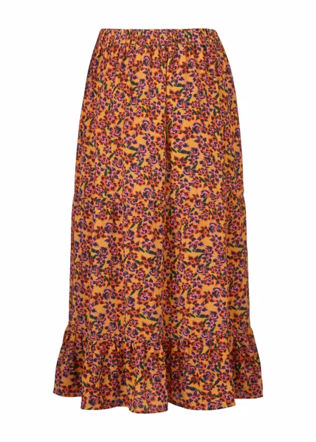 Madonna Print Skirt - Flower Love