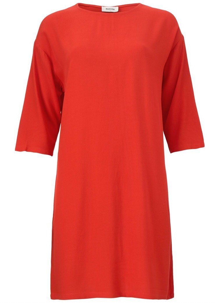 Geo Dress - Fire Red