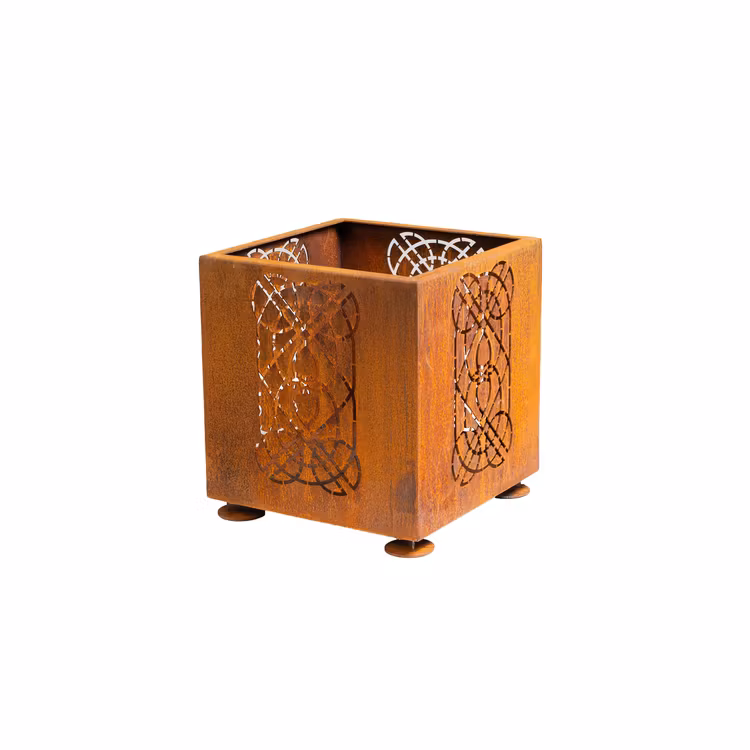 Corten Eldstad Utomhus Laterna