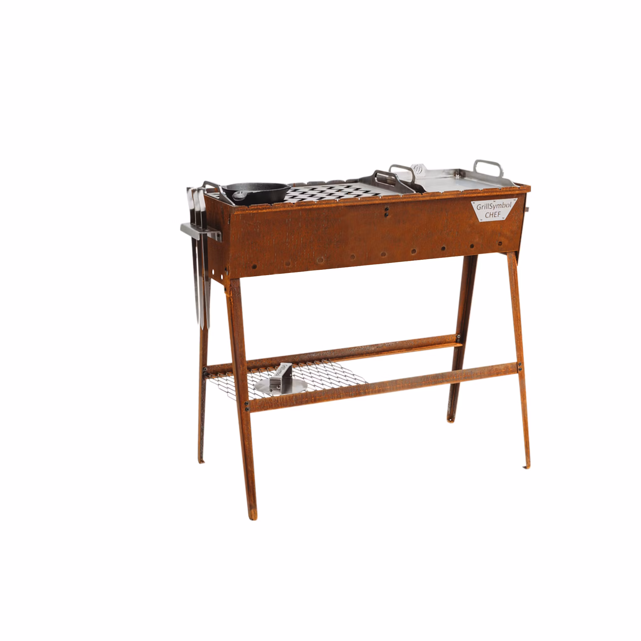 Naked Chef Kolgrill, underbar corten grill