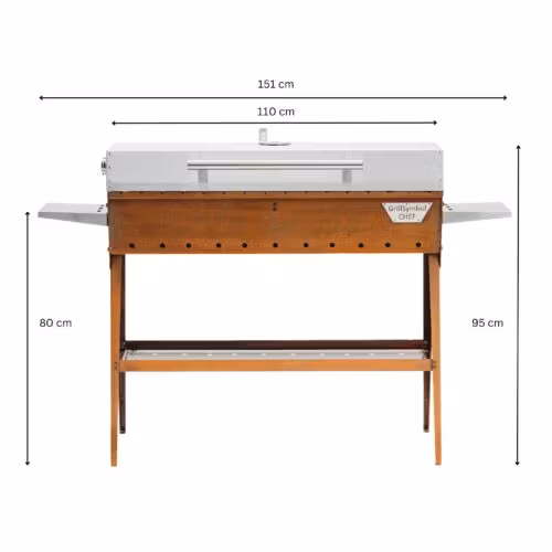 Corten kolgrill chef XL.