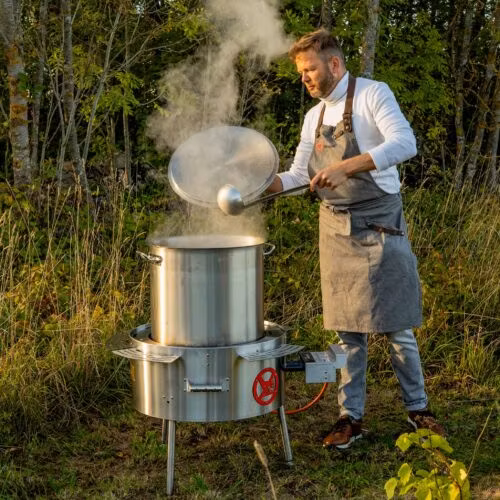 Soppstation med gasolbrännare 70 L grillsymbol