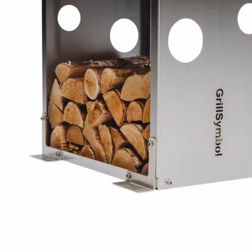 vedförvaring WoodStock inox, storlek L 60*37*170 cm