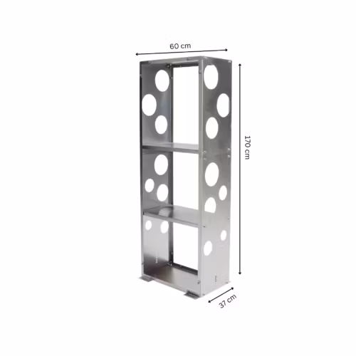 vedförvaring WoodStock inox, storlek L 60*37*170 cm