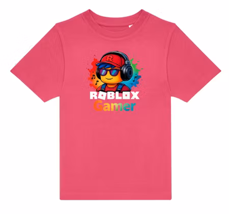 Roblox Gamer   T-shirt Barn Blå/Rosa